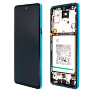 LCD écran original Samsung Galaxy A52 4G/A52 5G Bleu + Batterie