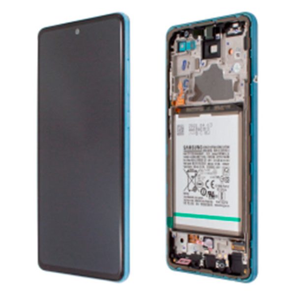 LCD écran original Samsung Galaxy A72 4G/5G Bleu + Batterie