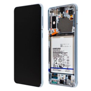 LCD écran original Samsung Galaxy S21 Plus + Batterie Phantom argent